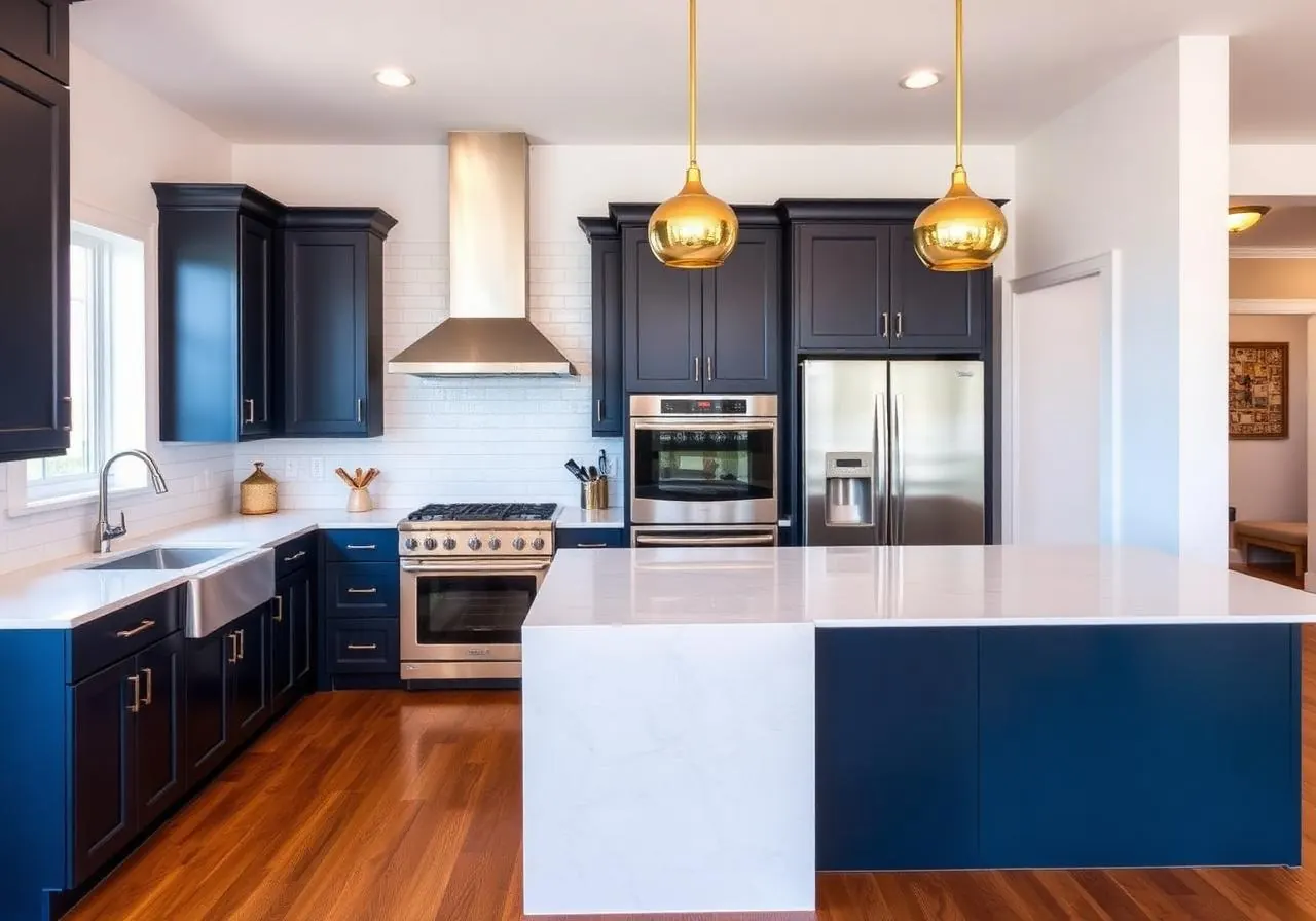 Navy & brass kitchen